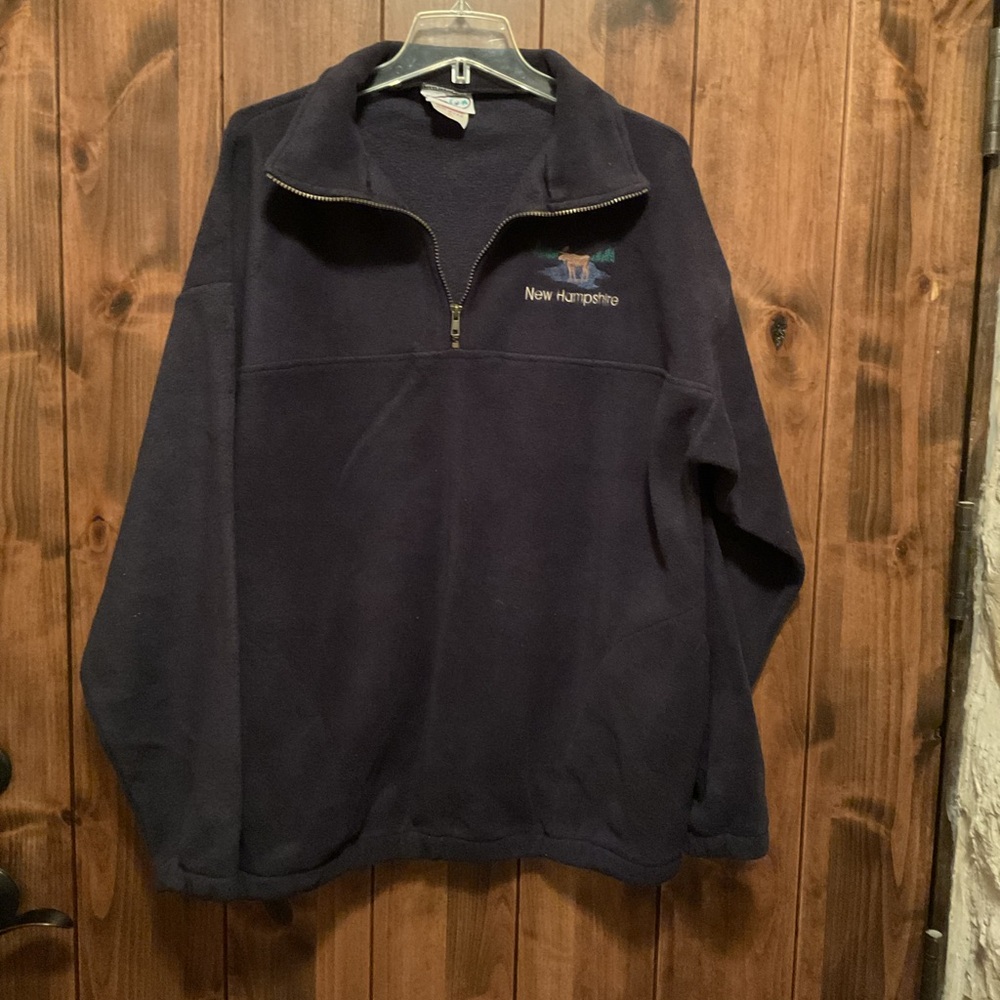 Men's Classic Navy Zip-Up Fleece